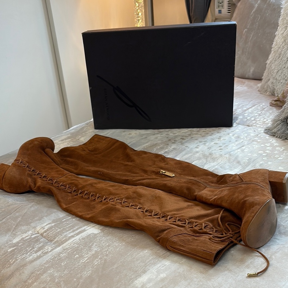 Brian Atwood Brown Over the Knee Boots